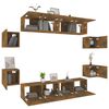 vidaXL 8 Piece TV Cabinet Set Smoked Oak Engineered Wood