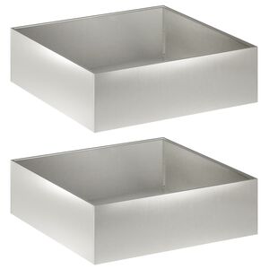 vidaXL Garden Planter 2 pcs Silver 80 x 80 x 30 cm Stainless Steel
