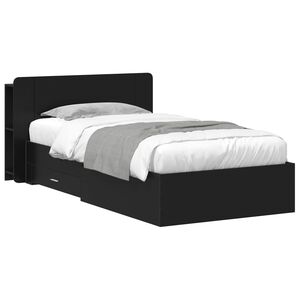 vidaXL Bed Frame with Storage Sonoma Oak 90 x 190 cm Engineered Wood