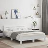 vidaXL Bed Frame with LED without Mattress White 140x190 cm