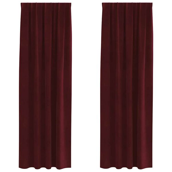 vidaXL Blackout Curtains 2 pcs Wine Red 140 x 260 cm Velvet
