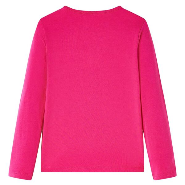 Kids' T-shirt with Long Sleeves Bright Pink 140