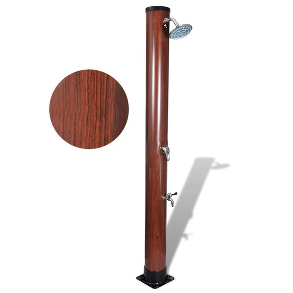 vidaXL 1.96 m Pool Solar Shower with Faux Wood Finish