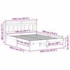 vidaXL Bed Frame White 140 x 190 cm Solid Pine Wood