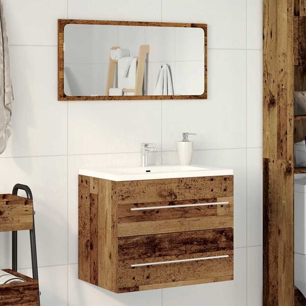vidaXL Bathroom Sink Cabinet Old Wood 60x38.5x48 cm Engineered Wood