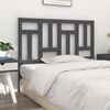 vidaXL Bed Headboard Grey 125.5x4x100 cm Solid Wood Pine