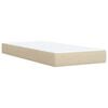 vidaXL Box Spring Bed with Mattress Cream 90x200 cm Fabric
