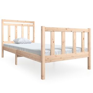 vidaXL Bed Frame without Mattress Solid Wood 100x200 cm (810072+814079)