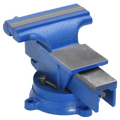vidaXL Bench Vise Blue 125 mm Cast Iron