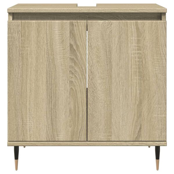 vidaXL Bathroom Cabinet Sonoma Oak 58x33x60 cm Engineered Wood