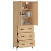 vidaXL Highboard Sonoma Oak 69.5x34x180 cm Engineered Wood
