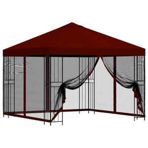 vidaXL Garden Gazebo with Sidewalls 3 x 3 m Burgundy