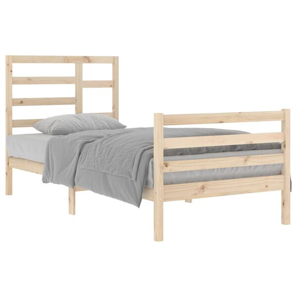 vidaXL Bed Frame without Mattress Solid Wood 90x200 cm