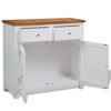 vidaXL Sideboard 90x33.5x83 cm Solid Oak Wood
