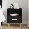 vidaXL Bedside Cabinet Black Oak 40 x 35 x 47 cm Engineered Wood