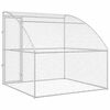 vidaXL Dog Kennel with Storage Silver 2 x 2 x 2 m Steel