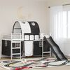 vidaXL Kids'Loft Bed Frame White and Black 80 x 200 cm Metal