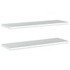 vidaXL Wall Shelves 2 pcs 100x30 cm Silver Stainless Steel