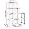 vidaXL Storage Cube Organiser with 9 Cubes Black PP