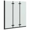 vidaXL Shower Enclosure Black 130 x 138 cm ESG Glass and Aluminium