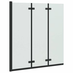 vidaXL Shower Enclosure Black 130 x 138 cm ESG Glass and Aluminium