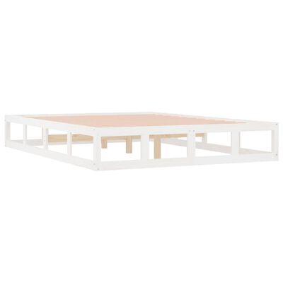 vidaXL Bed Frame White 160x200 cm Solid Wood