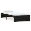 vidaXL Bed Frame without Mattress Black Solid Wood 75x190 cm