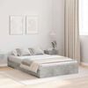vidaXL Storage Bed Frame Concrete Grey 120 x 190 cm Engineered Wood