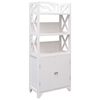 vidaXL Bathroom Cabinet White 46x24x116 cm Paulownia Wood