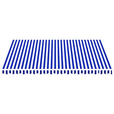 vidaXL Replacement Fabric for Awning Blue and White 4.5x3.5 m