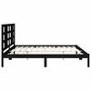vidaXL Bed Frame without Mattress Black 200x200 cm Solid Wood