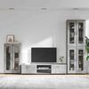 vidaXL TV Cabinet Set with Drawer Concrete Grey Engineered Wood