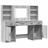 vidaXL Dressing Table Set with Shelf 3 pcs Grey Sonoma Engineered Wood