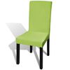 vidaXL Straight Stretchable Chair Cover 6 pcs Green