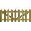 vidaXL Picket Fence Gate 2 pcs Impregnated Wood 300x60 cm