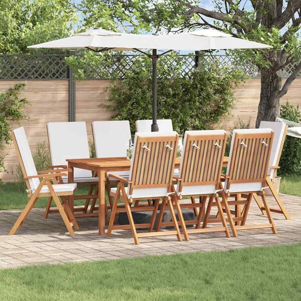 vidaXL Garden Chair 8 pcs Brown and White 57 x 71.5 x 104 cm