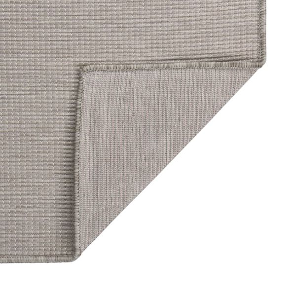 vidaXL Outdoor Flatweave Rug 80x250 cm Light Grey