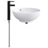 vidaXL Bathroom Wash Basin Matte Black 44 x 44 x 16 cm Metal