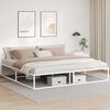 vidaXL Bed Frame without Mattress White 200x200 cm Metal