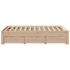 vidaXL Bed Frame without Mattress with Drawers 120x190 cm Small Double Solid Wood Pine