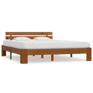 vidaXL Bed Frame without Mattress Honey Brown 160x200cm Solid Wood Pine
