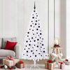 vidaXL Artificial Christmas Tree with Stand White 210 cm PVC and Steel