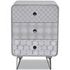 vidaXL Side Cabinet with 3 Drawers Grey