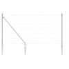 vidaXL Welded Wire Fence with Spikes 25 x 1.2 m Galvanised Steel Mesh