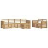 vidaXL Outdoor Sofa Set 7 pcs White Solid Acacia Wood