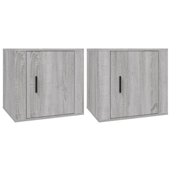 vidaXL Bedside Cabinets 2 pcs Grey Sonoma 50x39x47 cm