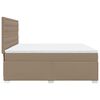 vidaXL Box Spring Bed with Mattress Cappuccino 200x200 cm Faux Leather