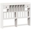 vidaXL Bookcase Bed without Mattress White 150x200 cm King Size Solid Wood Pine