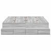 vidaXL Storage Bed Frame Grey Sonoma 160 cm Engineered Wood