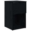 vidaXL Bed Cabinet Black Oak 29 x 31.5 x 49 cm Engineered Wood